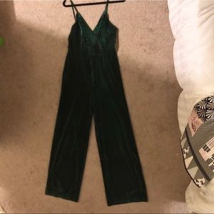 Isalis forest green jumpsuit